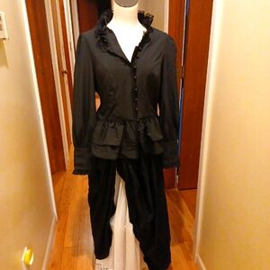 2pc Scarlett Darkness Black Ruffle Custom, Long Flowy  Sz M